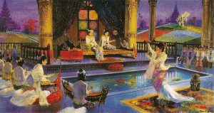 Prince Siddhattha and Princess Yasodhara's marriage by Hintha